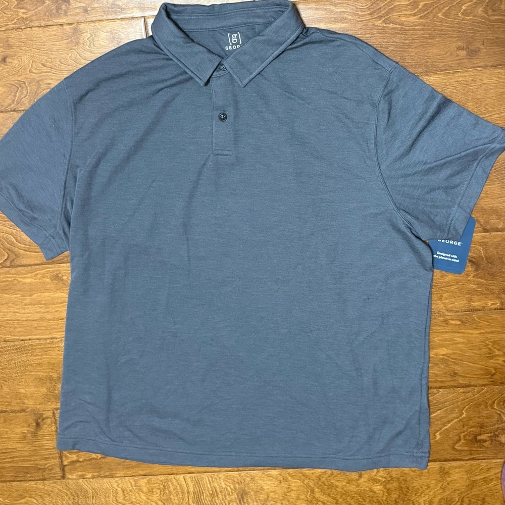 NWT Size Xlarge George Men's Gray Polo Shirt